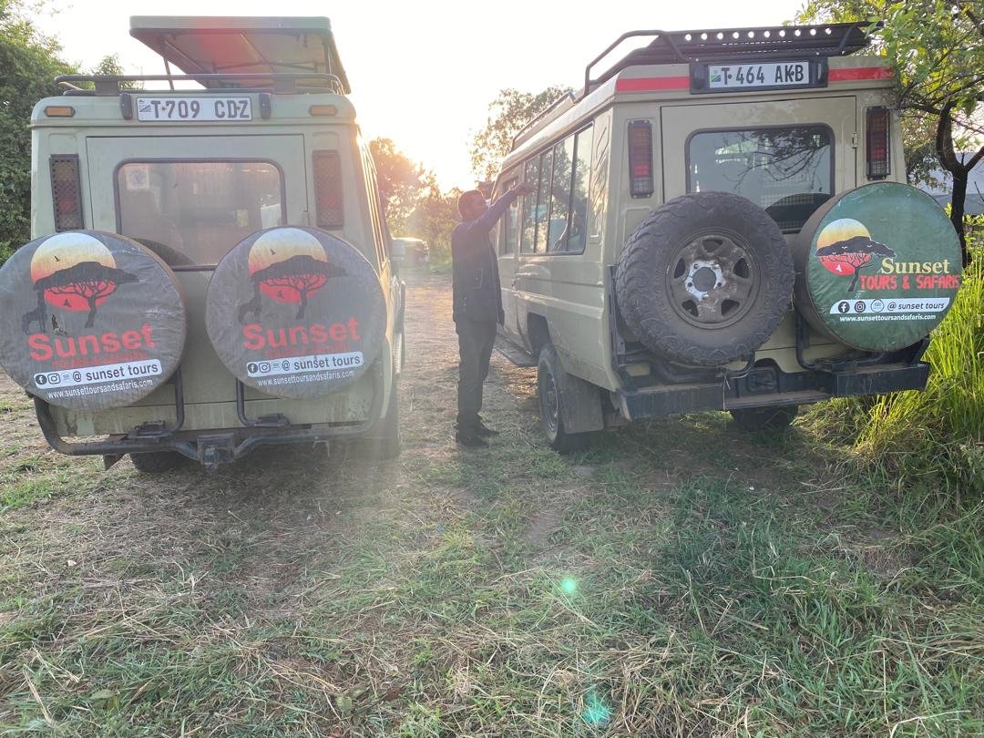 Safari vehicles exploring Northern Tanzania