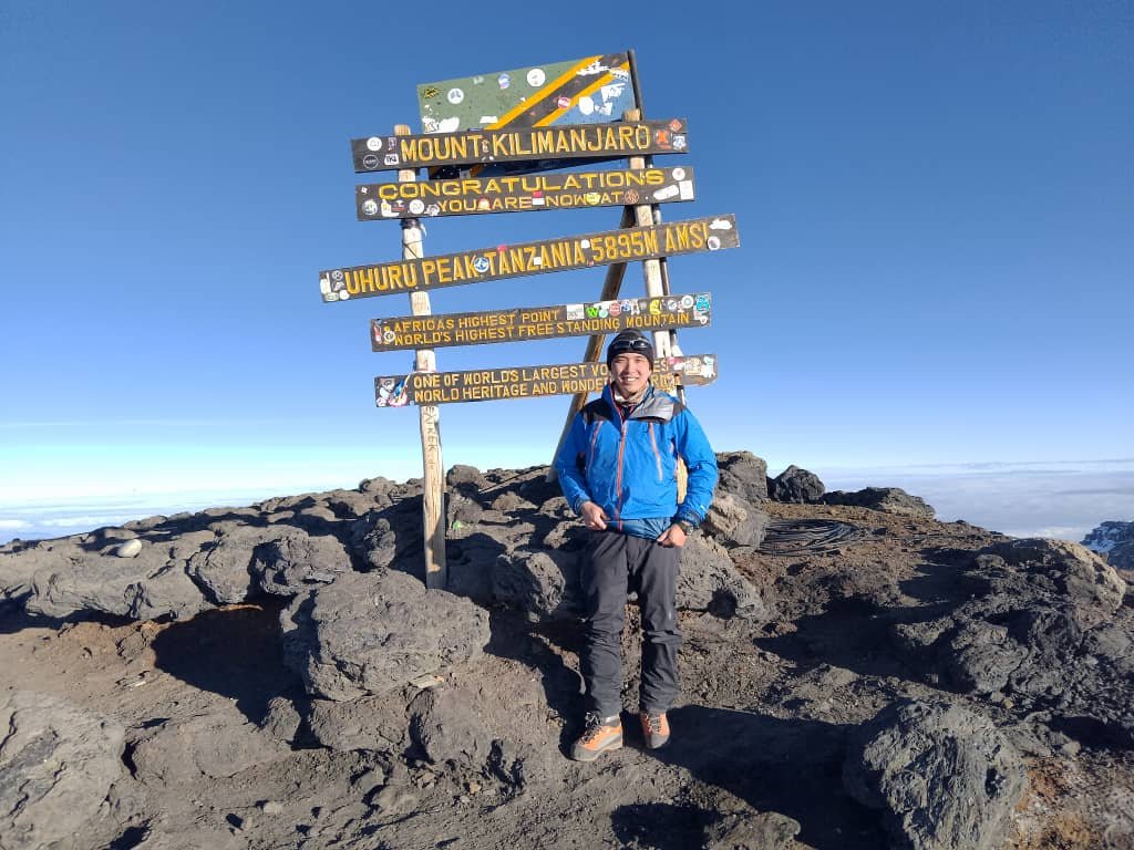 Uhuru Peak Kilimanjaro Summit View Above Clouds Trekker