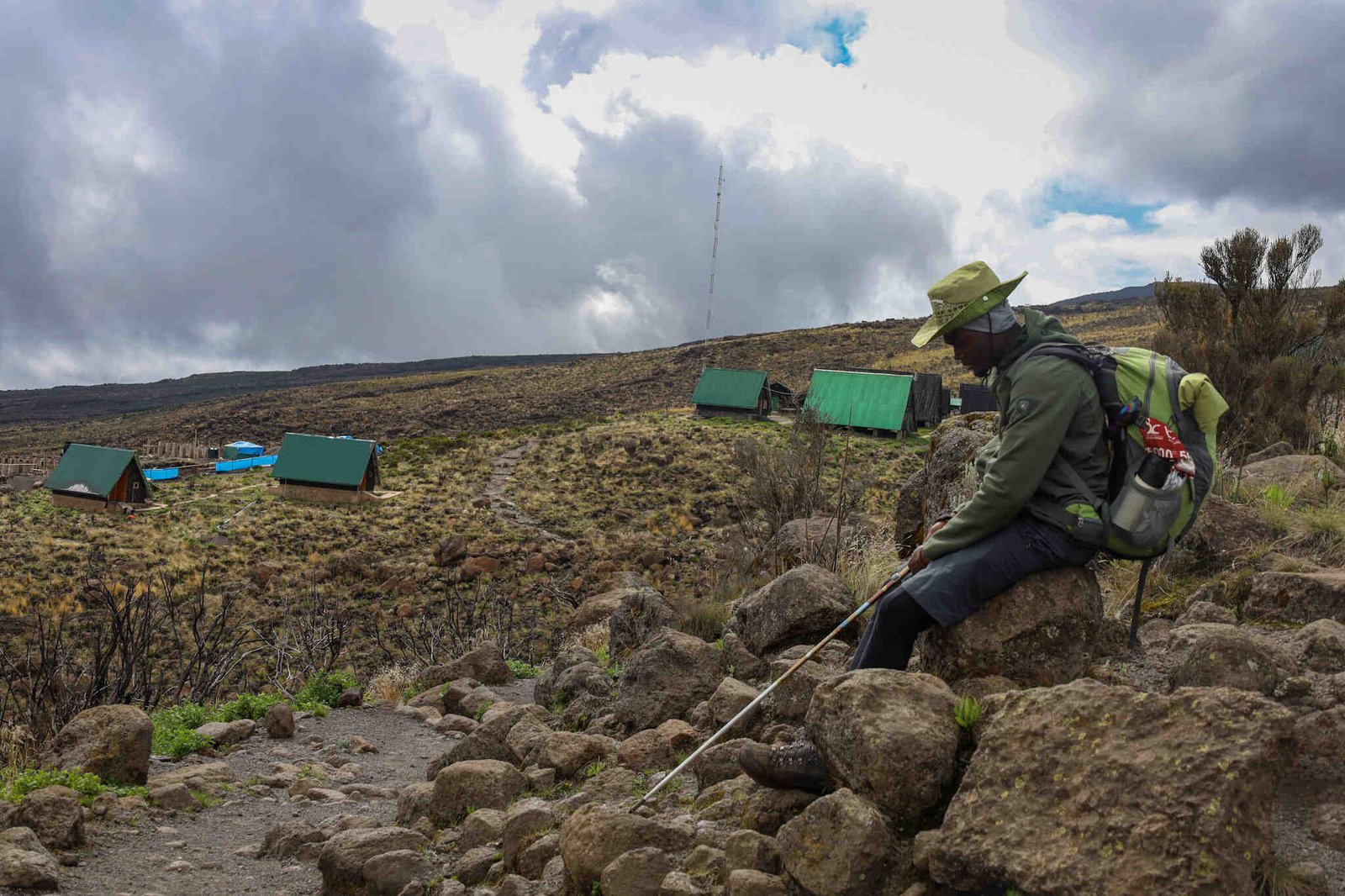 Tents at a Kilimanjaro mountain camp